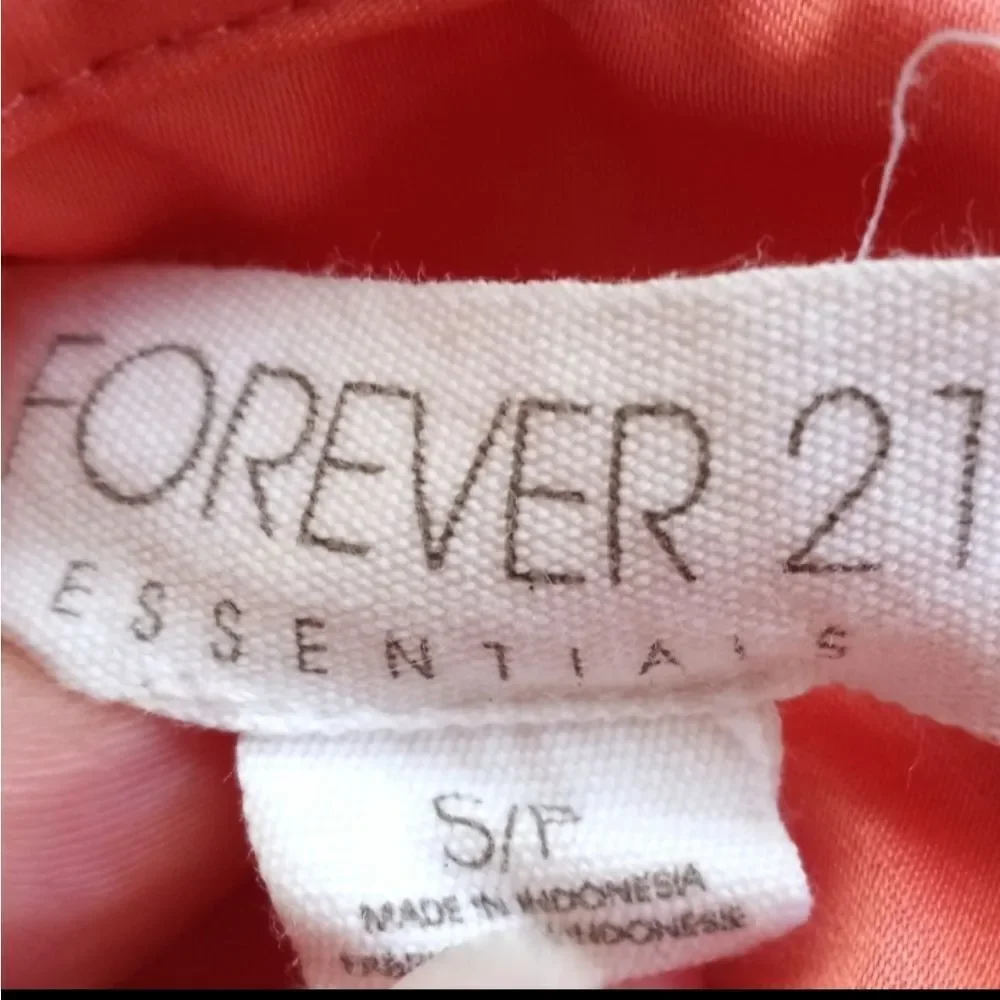 FOREVER 21 SATIN PEACH/ORANGE DRESS SZ.S EUC